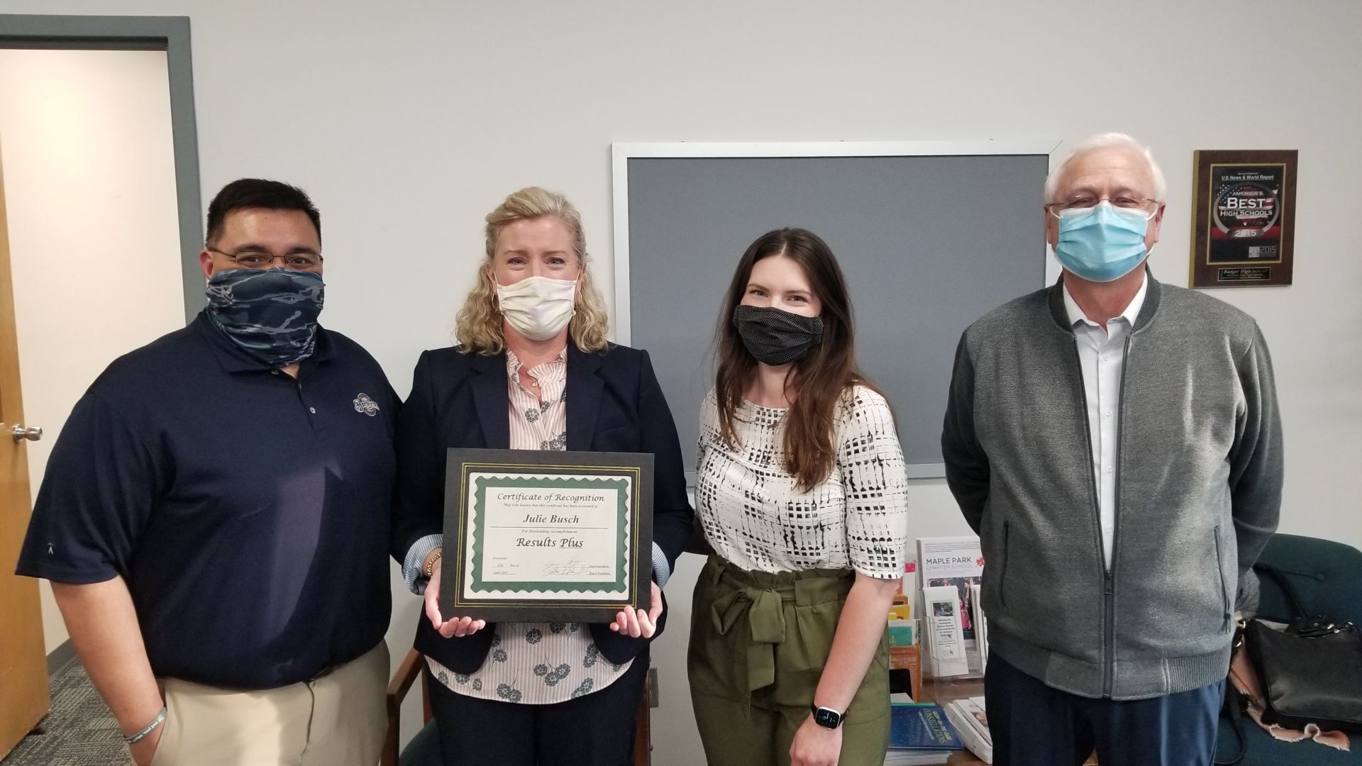 Julie Busch, Results Plus Award from Badger